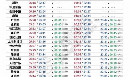 上海汽车发车时刻表,上海汽车发车时刻表